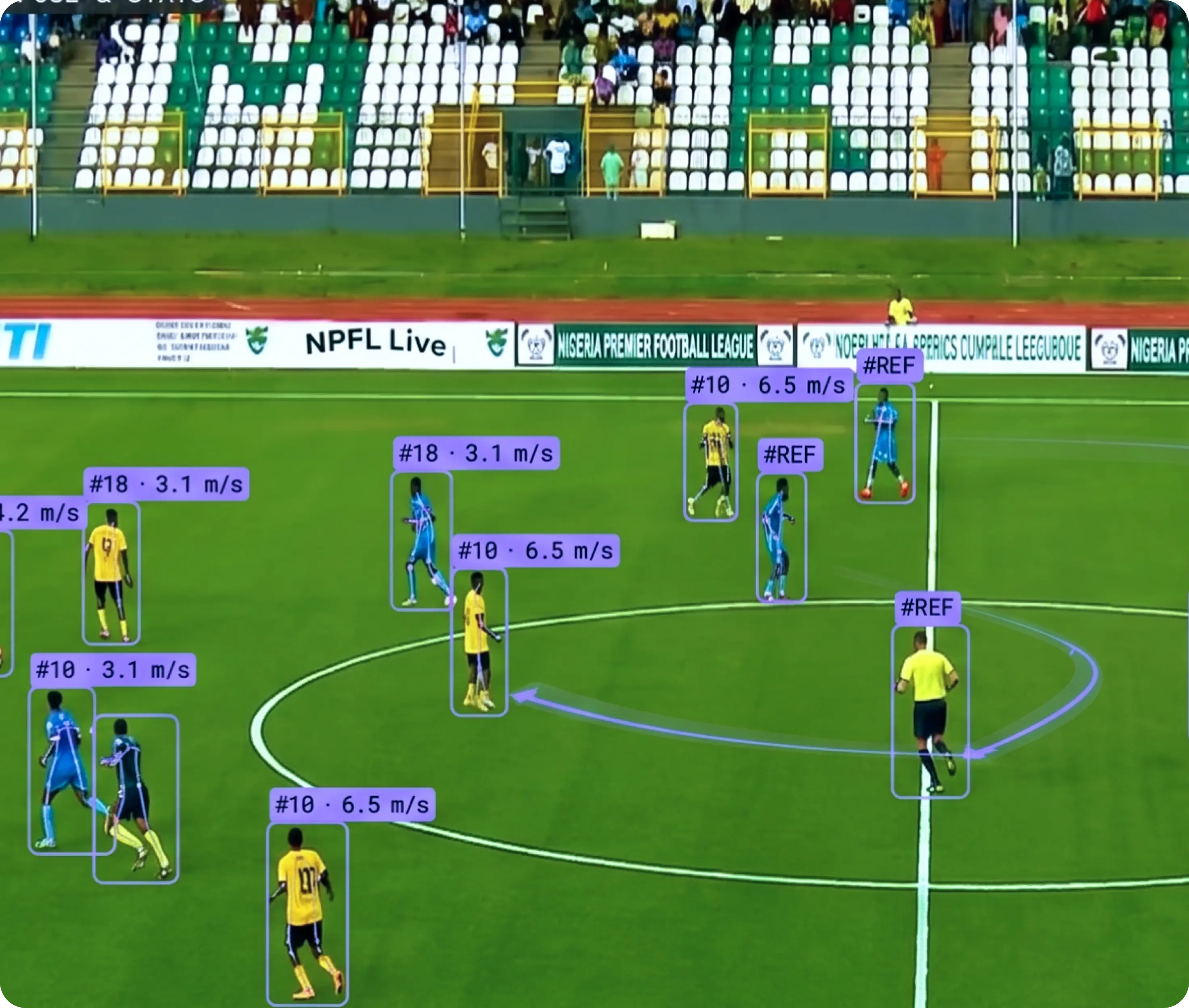 Computer vision capture on pitch